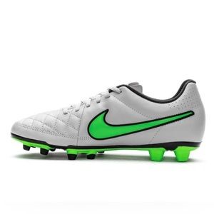 NIB Nike Tiempo Rio II FG Wolf Grey/Green Strike/Black Men’s 10.5